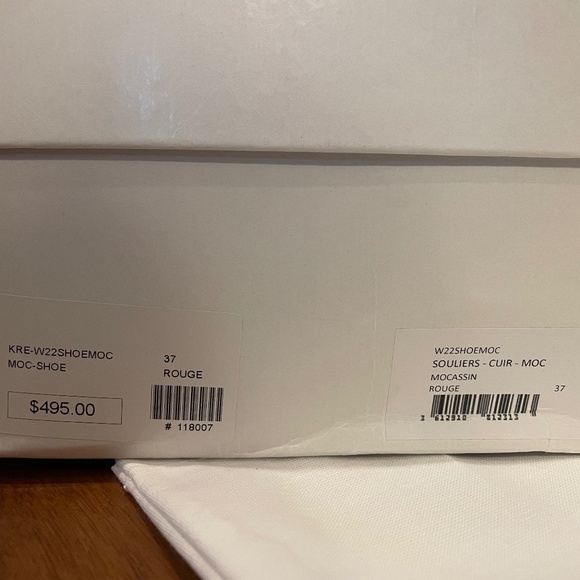 Roseanna Moc Loafers Rouge Sz37 - Picture 4 of 16